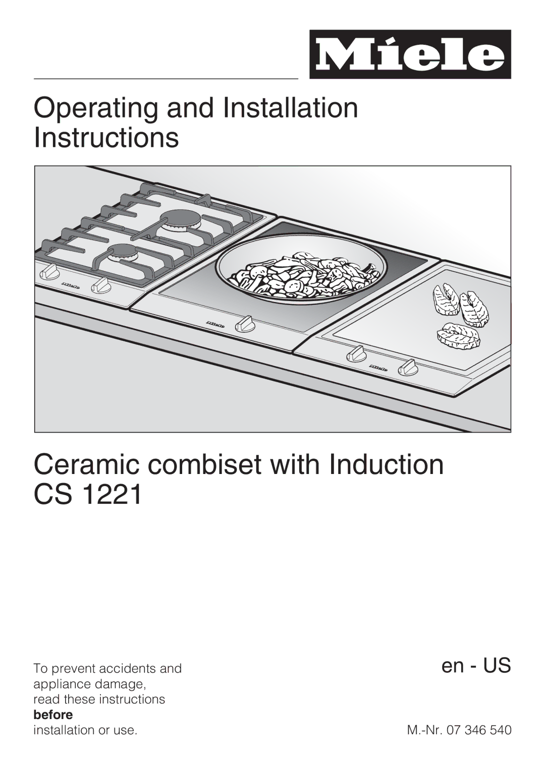 Miele CS1221 installation instructions En US 