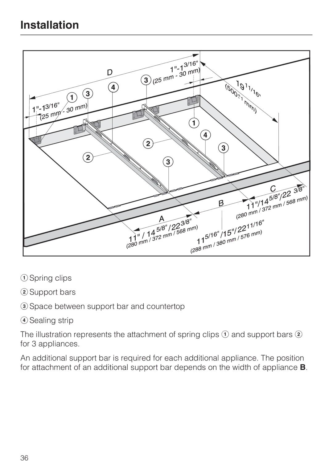 Miele CS1221 installation instructions Installation 