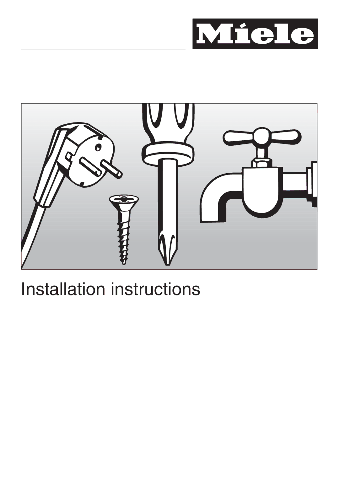 Miele CVA 2652 installation instructions Installation instructions 