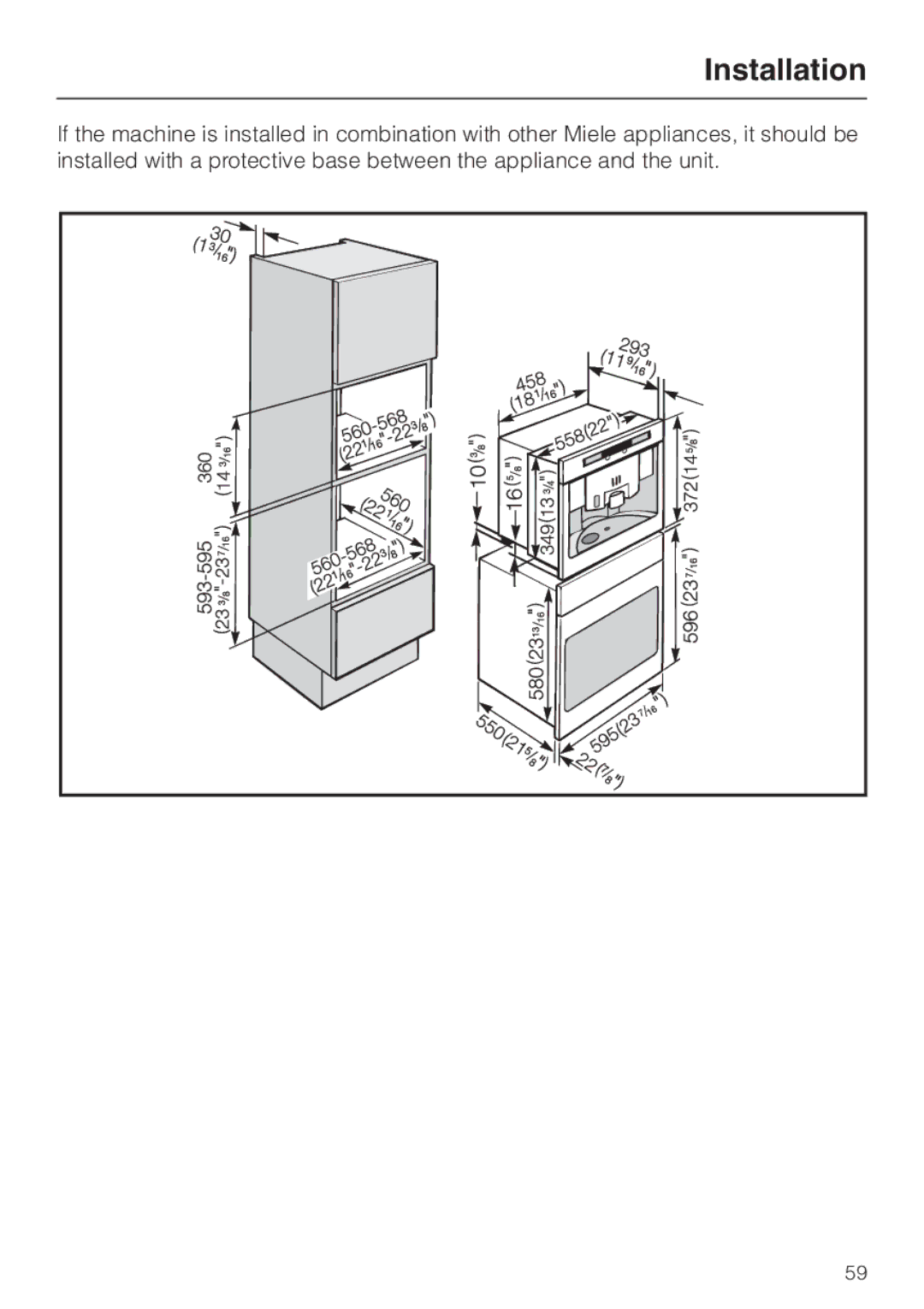 Miele CVA 2660 installation instructions Installation 