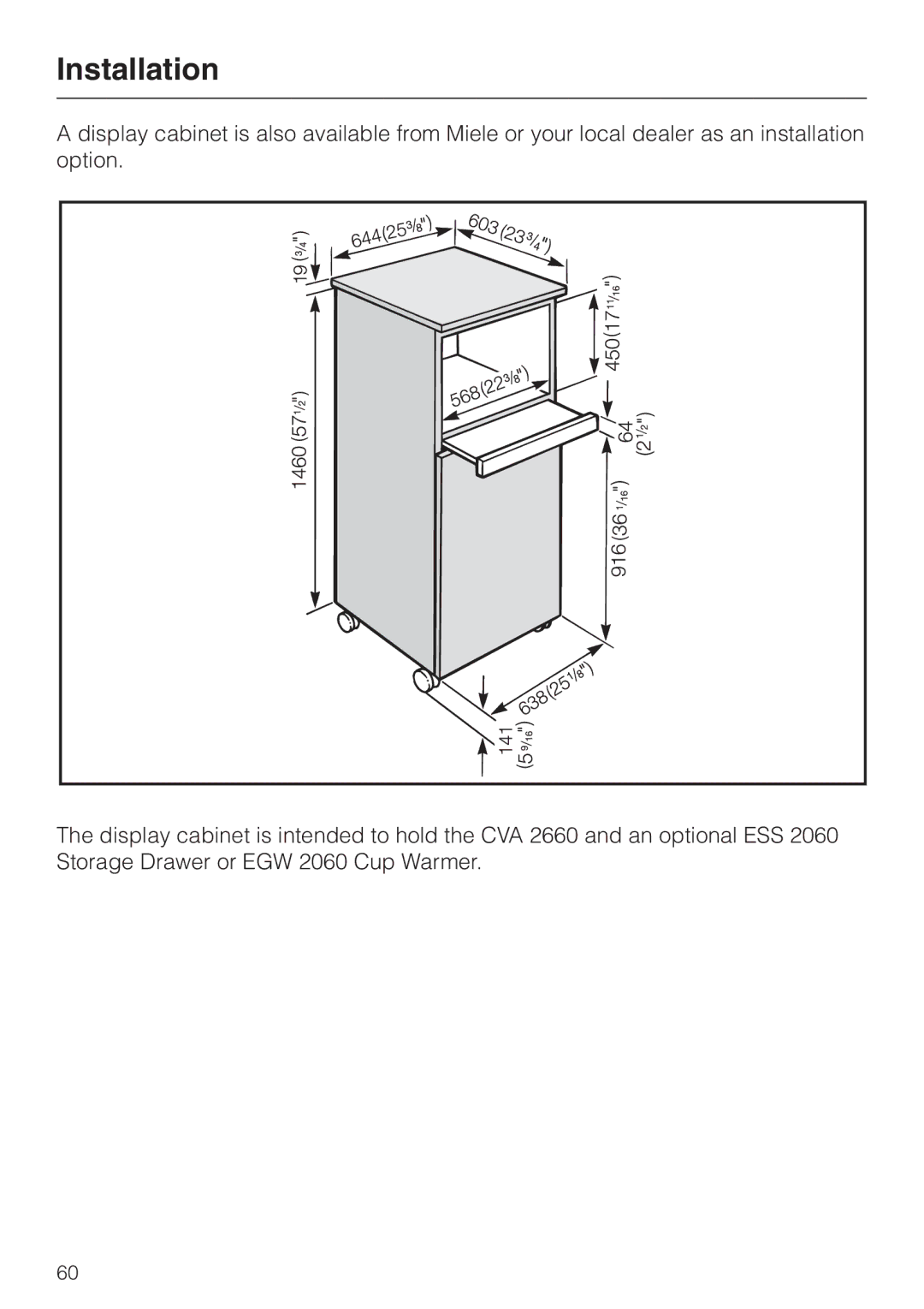 Miele CVA 2660 manual Installation 