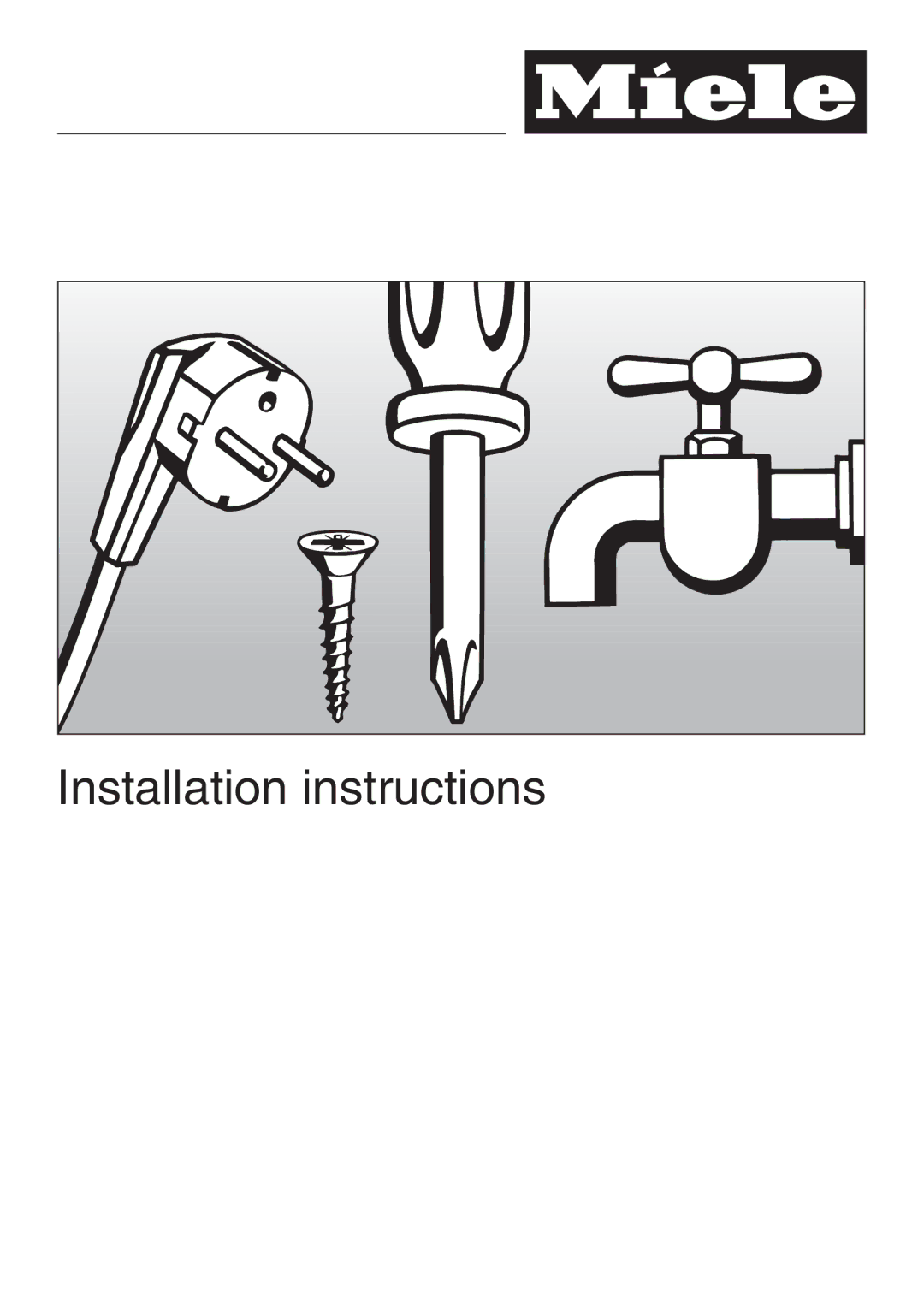 Miele CVA 2662 installation instructions Installation instructions 