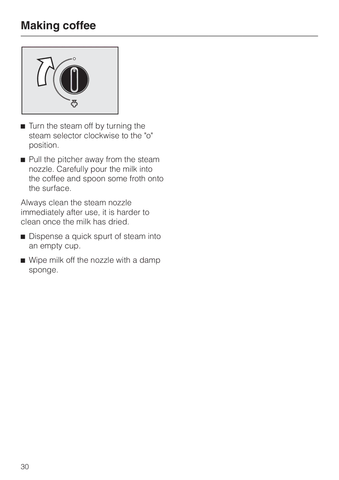 Miele CVA 615 operating instructions Making coffee 