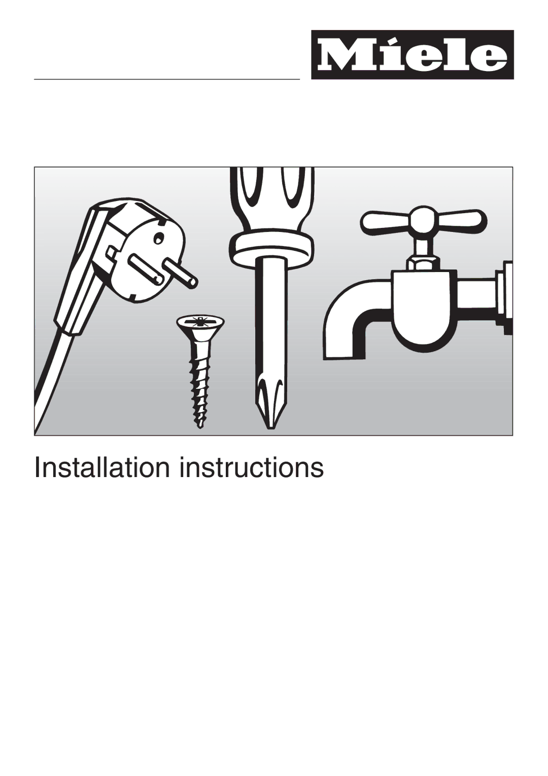 Miele CVA 615 operating instructions Installation instructions 