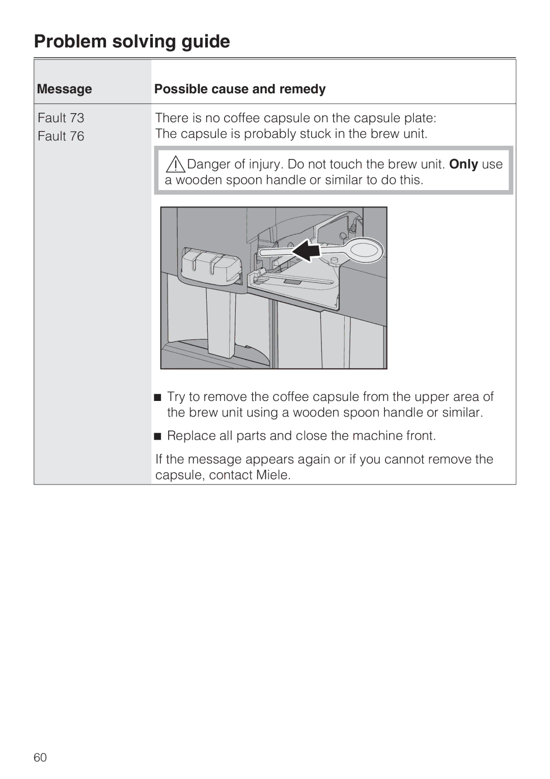 Miele CVA 6431 (C) installation instructions Problem solving guide 