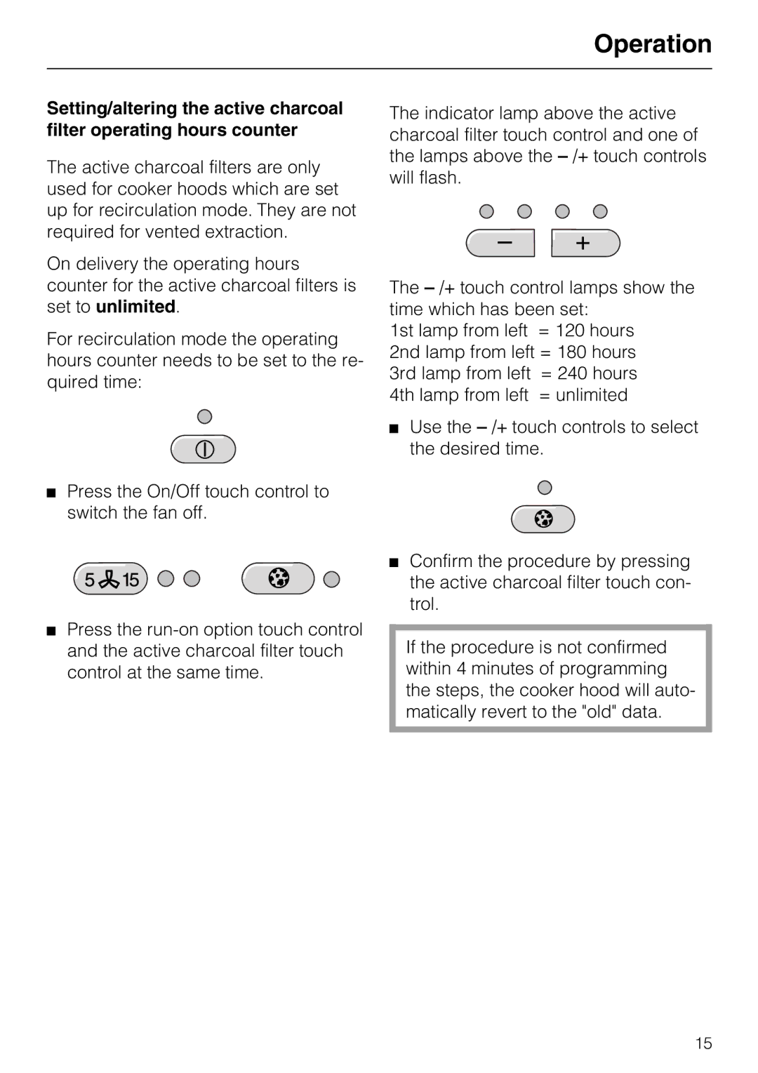 Miele DA 216-2 EXT, DA 219-2 EXT, DA 217-2 installation instructions Operation 