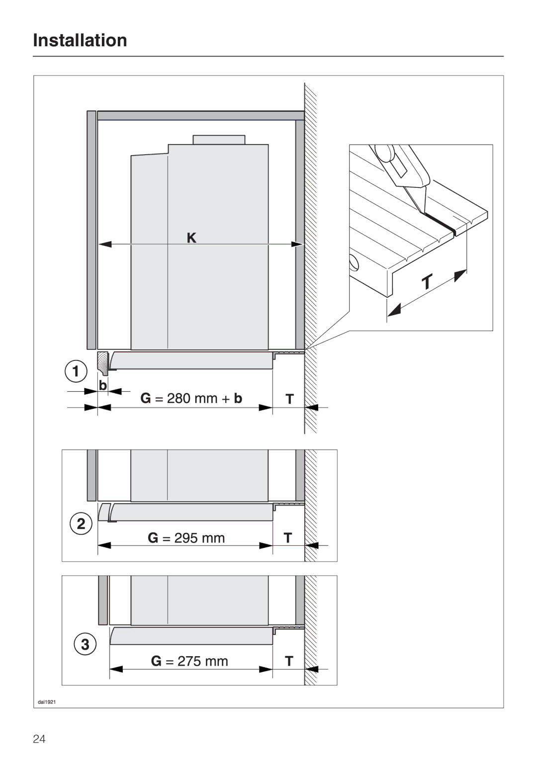 Miele DA 3190, DA 3160 installation instructions Installation 