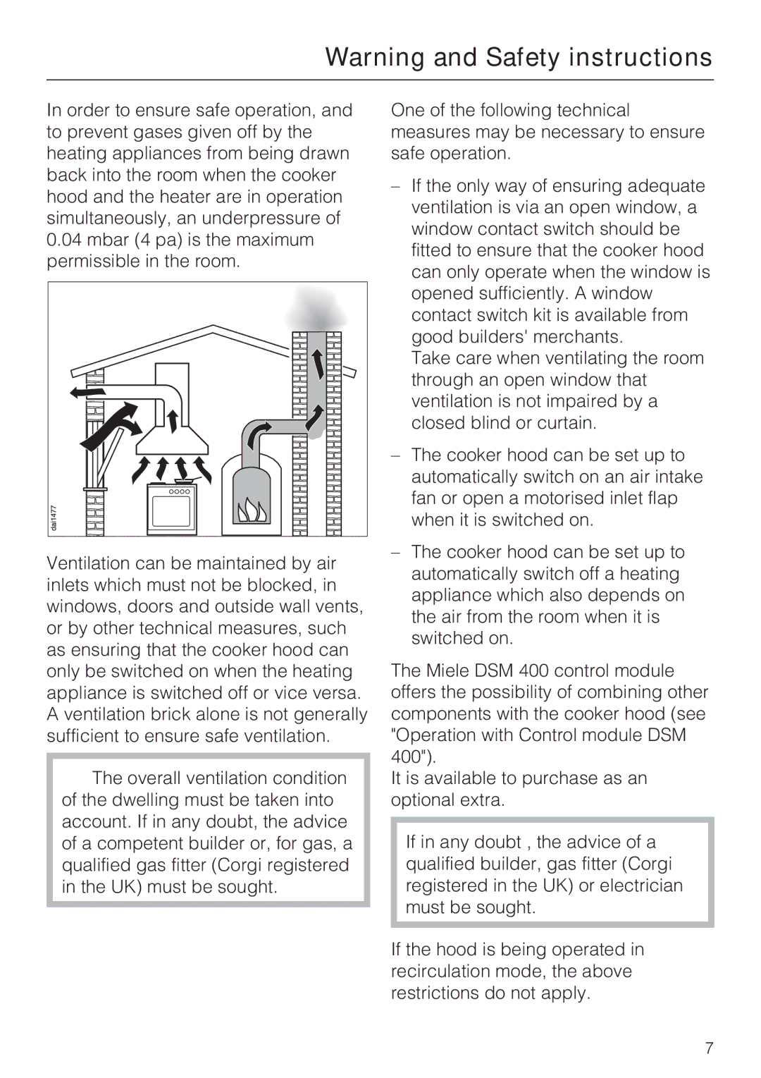 Miele DA 3160, DA 3190 installation instructions 