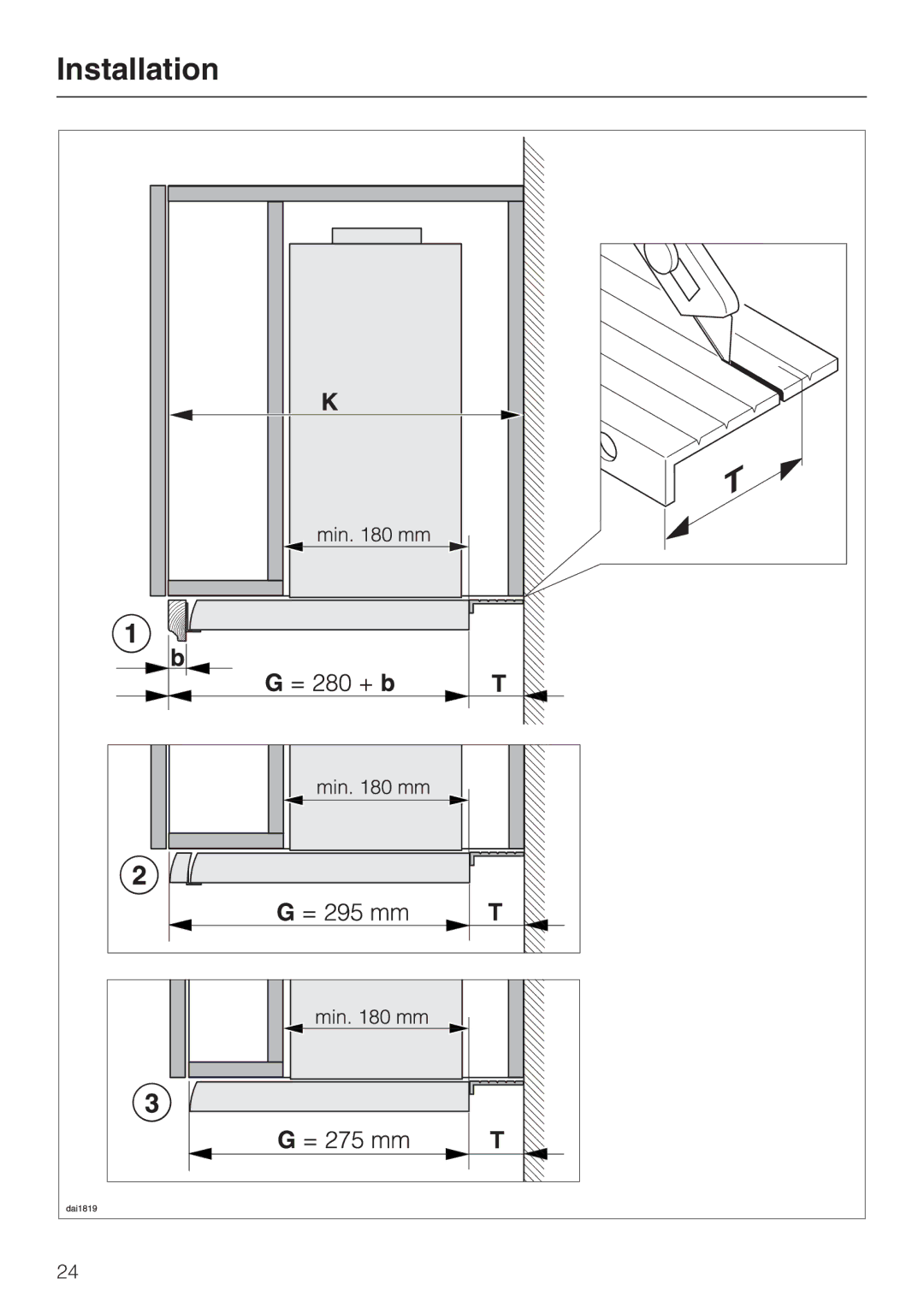 Miele DA 3190 EXT, DA 3160 EXT installation instructions Installation 