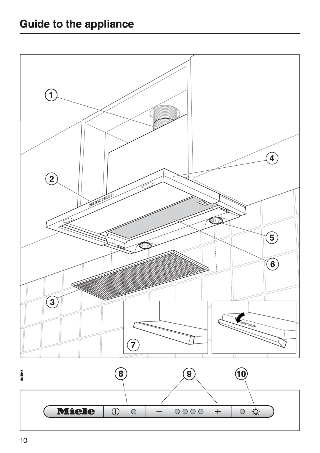 Miele DA 3190 EXT, DA 3160 EXT installation instructions Guide to the appliance 