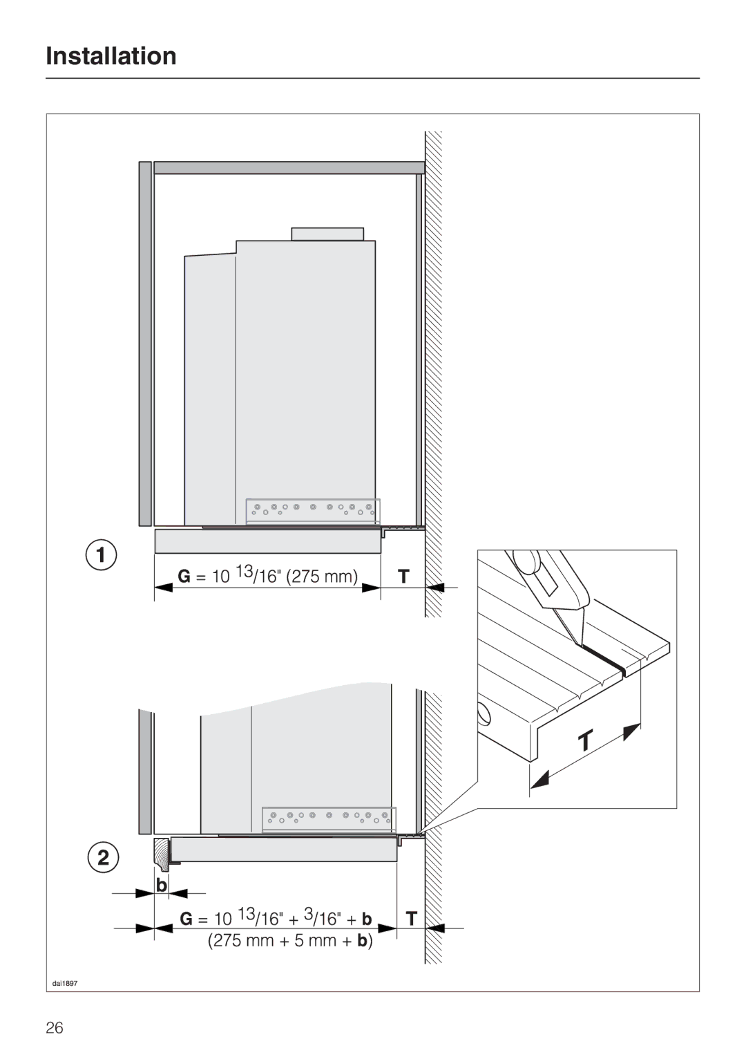 Miele DA 3490, DA 3460, DA 3480 installation instructions Installation 