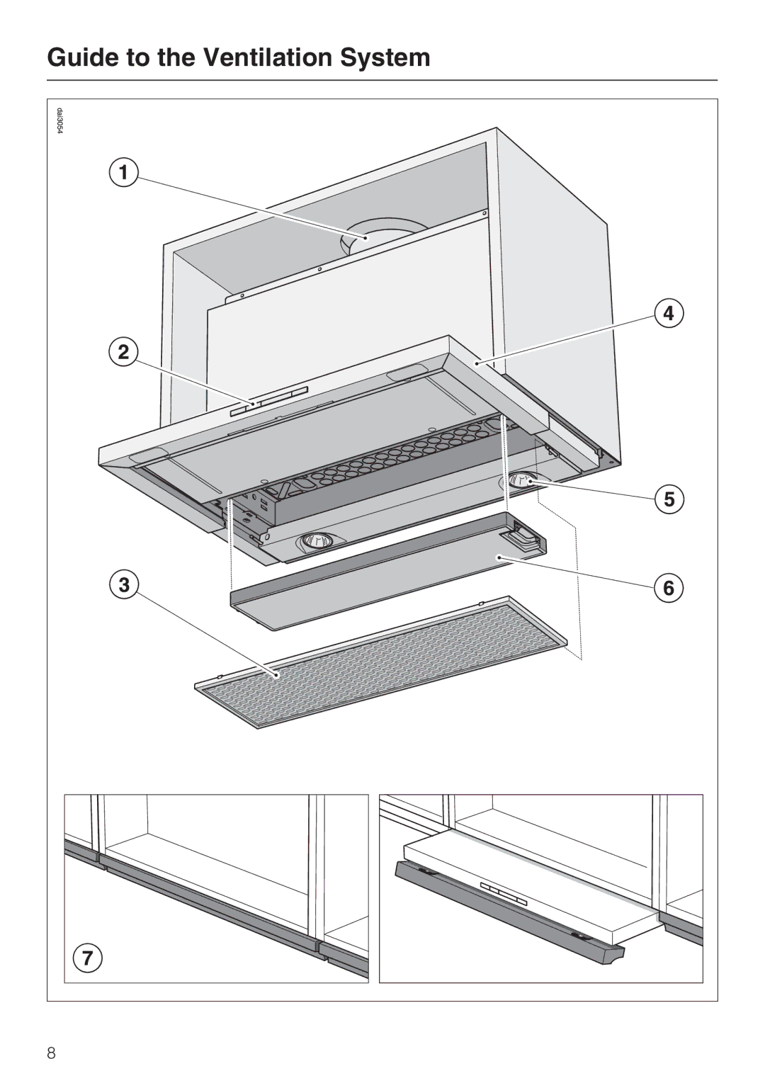 Miele DA 3490, DA 3460, DA 3480 installation instructions Guide to the Ventilation System 