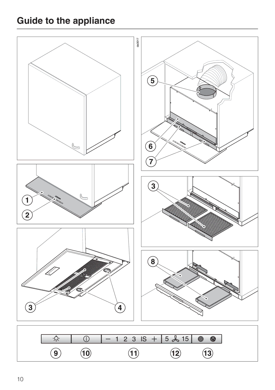 Miele DA 3590 EXT, DA 3560 EXT installation instructions Guide to the appliance 