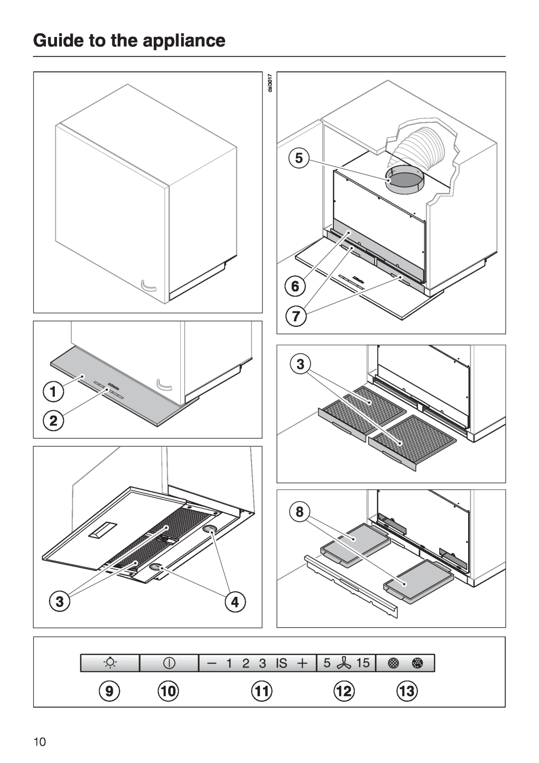 Miele DA 3590 EXT, DA 3560 EXT installation instructions Guide to the appliance 