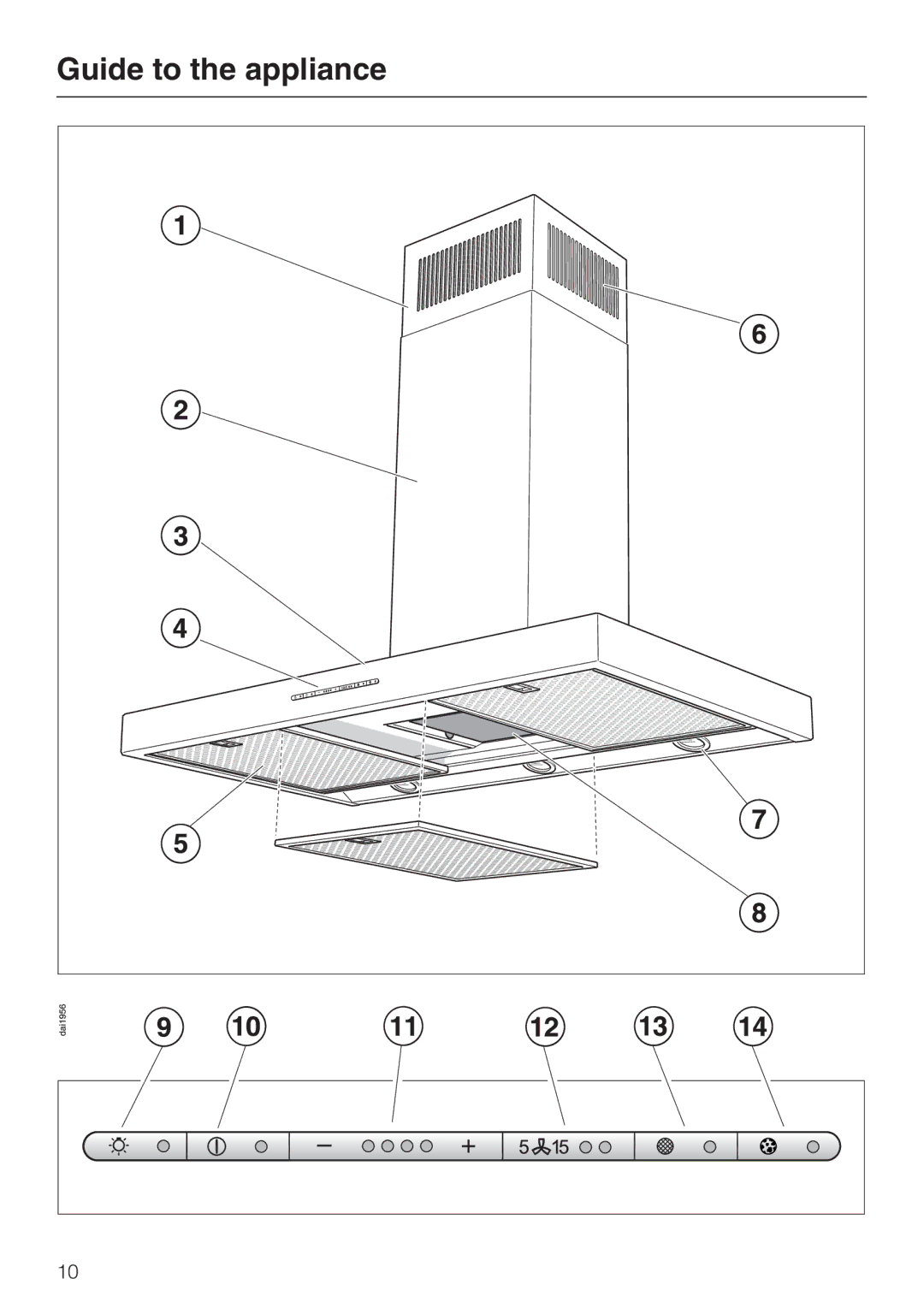 Miele DA 429-4 EXT, DA 428-4 EXT installation instructions Guide to the appliance 