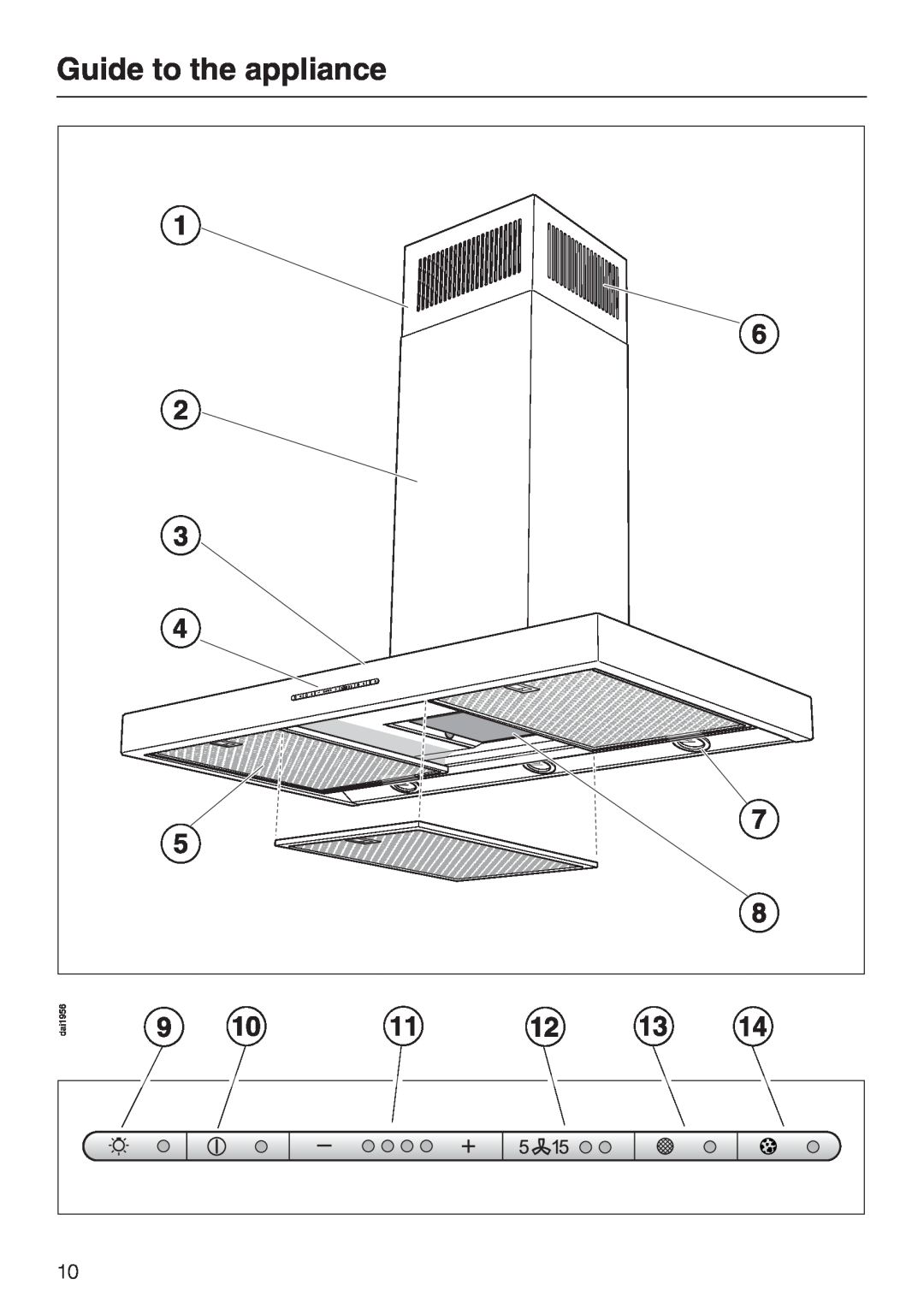 Miele DA 429-4 EXT, DA 428-4 EXT installation instructions Guide to the appliance 