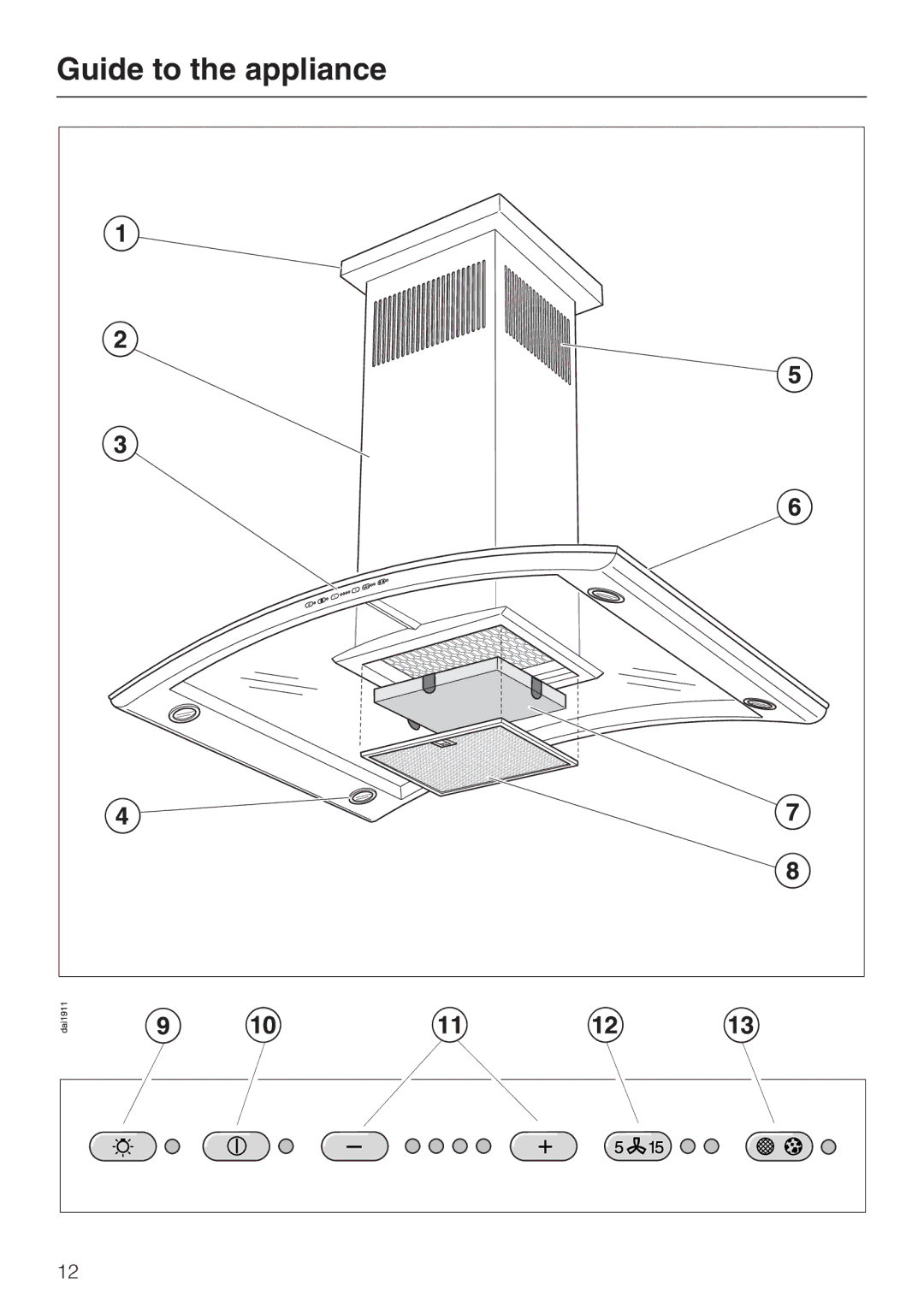 Miele DA 5100 D EXT, DA 5100 D U installation instructions Guide to the appliance 