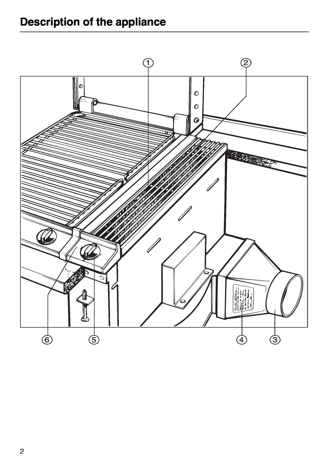 Miele DA 8-2 manual Description of the appliance 