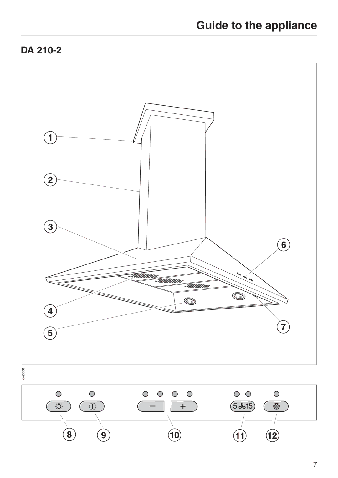 Miele DA210-3 installation instructions Guide to the appliance 