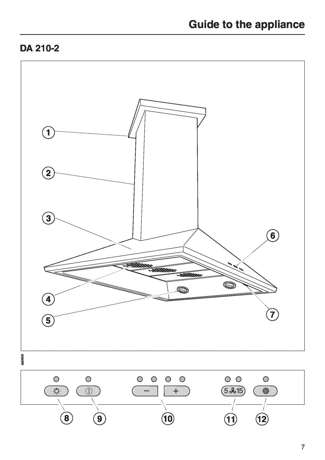 Miele DA210-3 installation instructions Guide to the appliance 