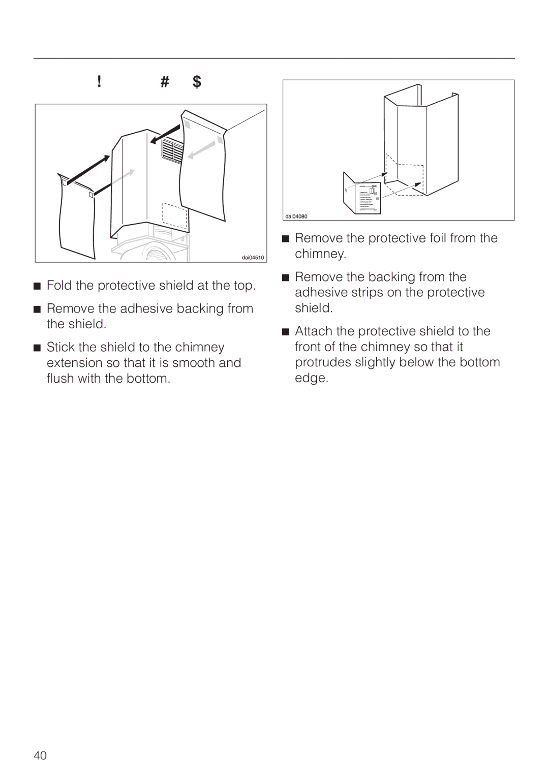 Miele DA217-3, DA 219-3 installation instructions Attaching the chimney 