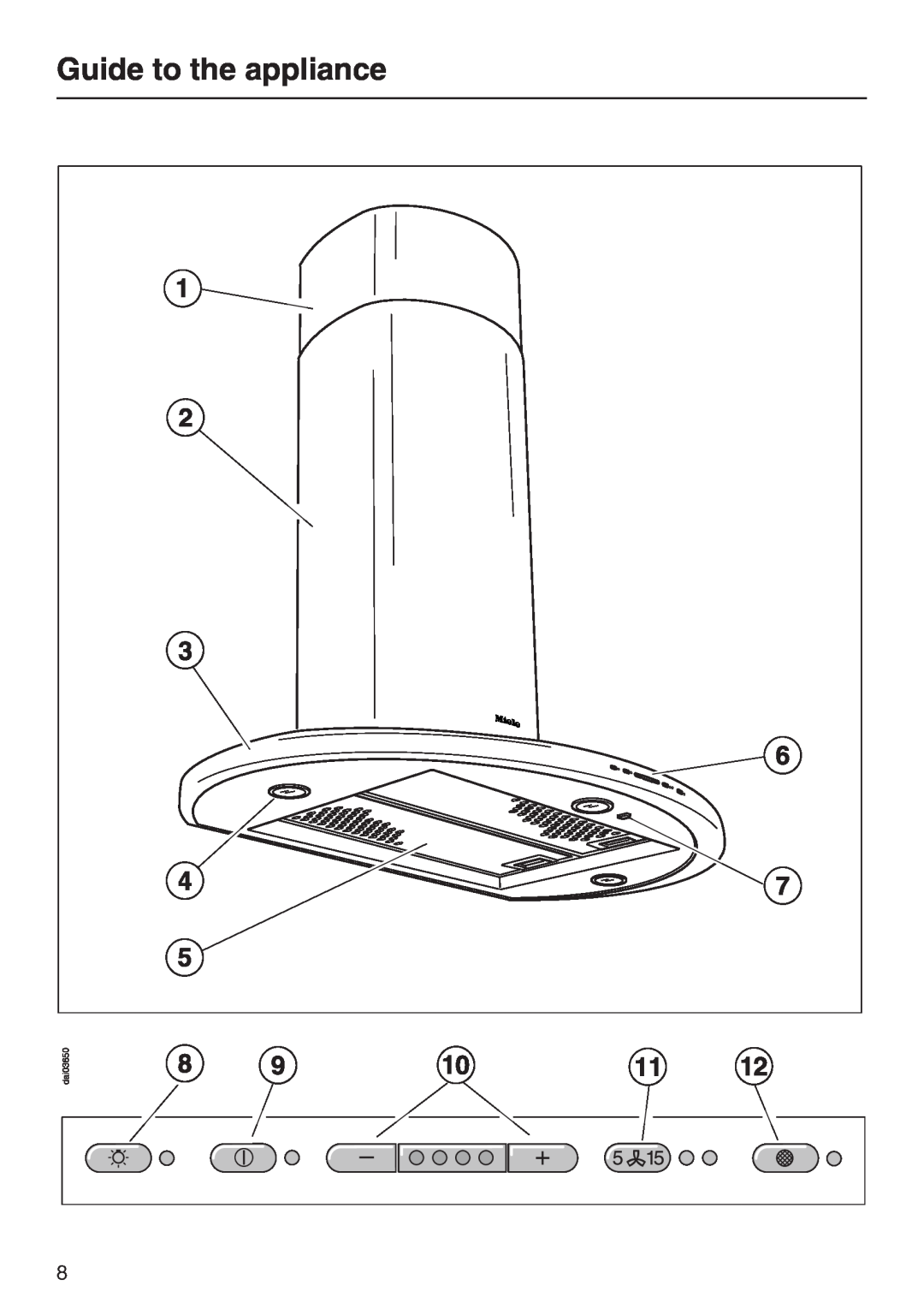 Miele DA239-3 installation instructions Guide to the appliance 
