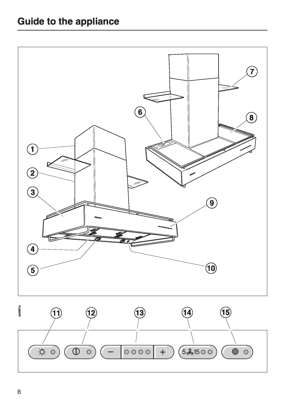 Miele DA 251, DA259-3, DA252-3 installation instructions Guide to the appliance 
