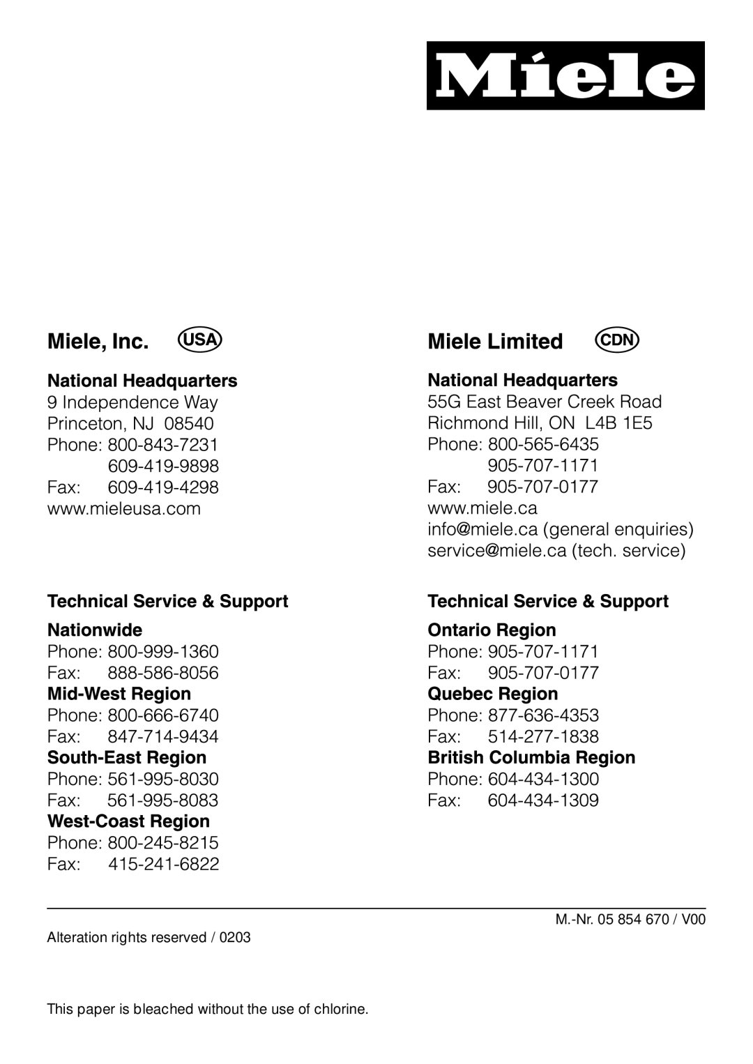 Miele DA270 installation instructions 