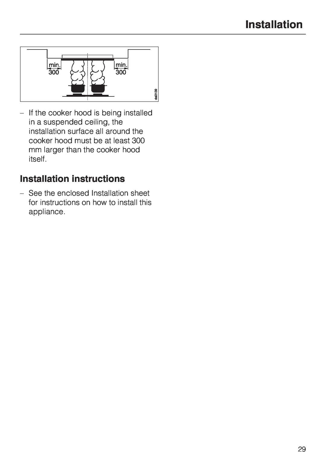 Miele DA2900EXT installation instructions Installation instructions 