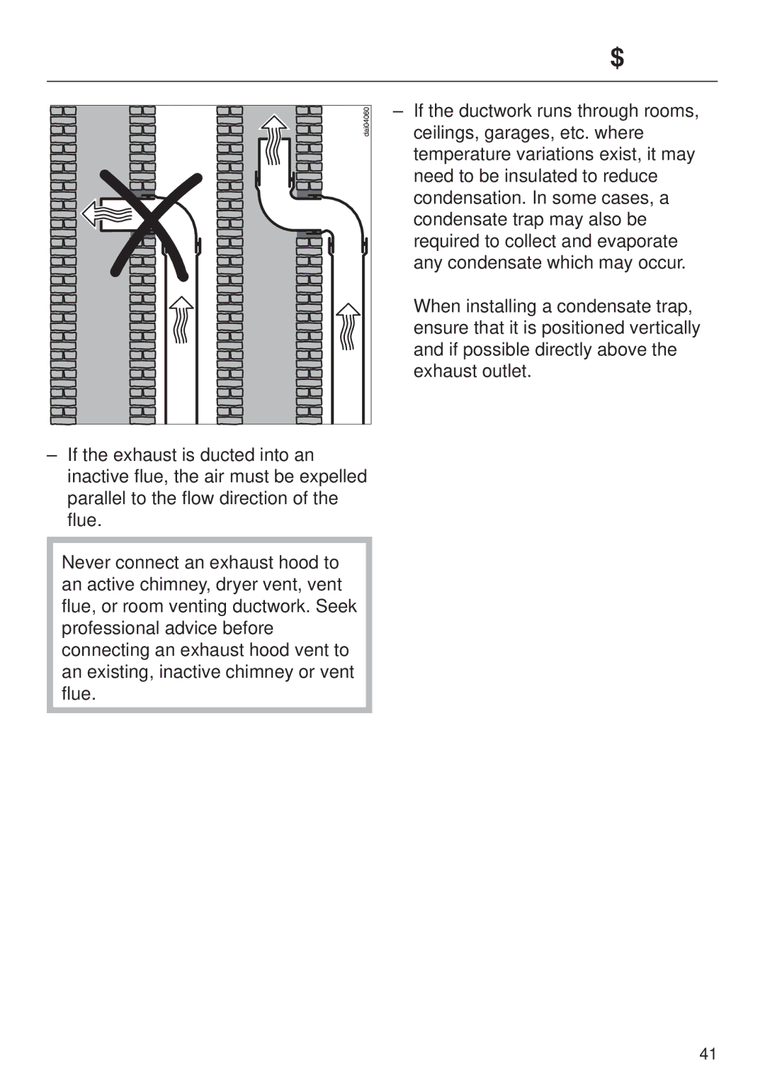 Miele DA329-1I, DA326-1I installation instructions Air extraction 