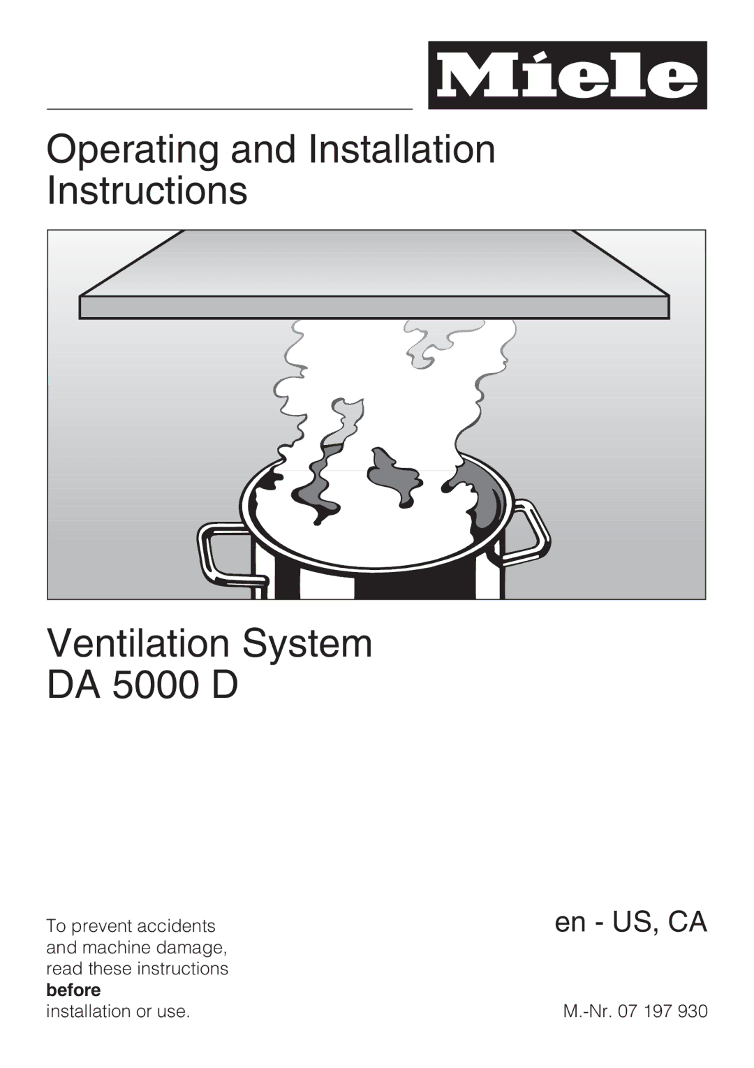 Miele DA5000D installation instructions En US, CA 