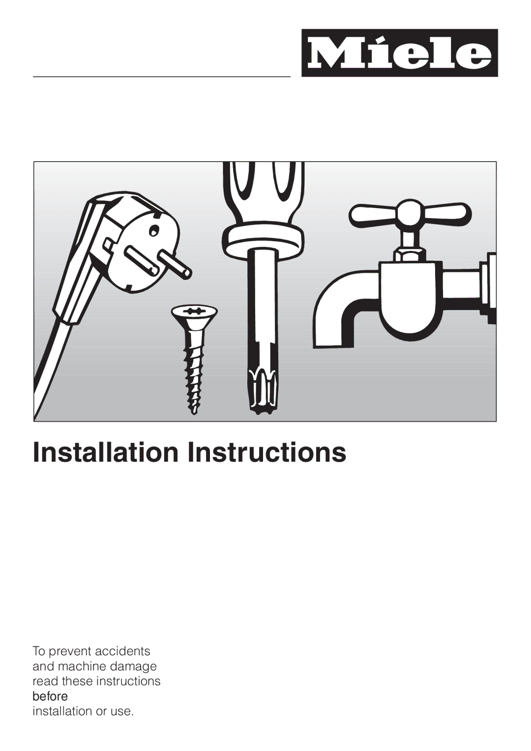 Miele DG 2661 installation instructions Installation Instructions 