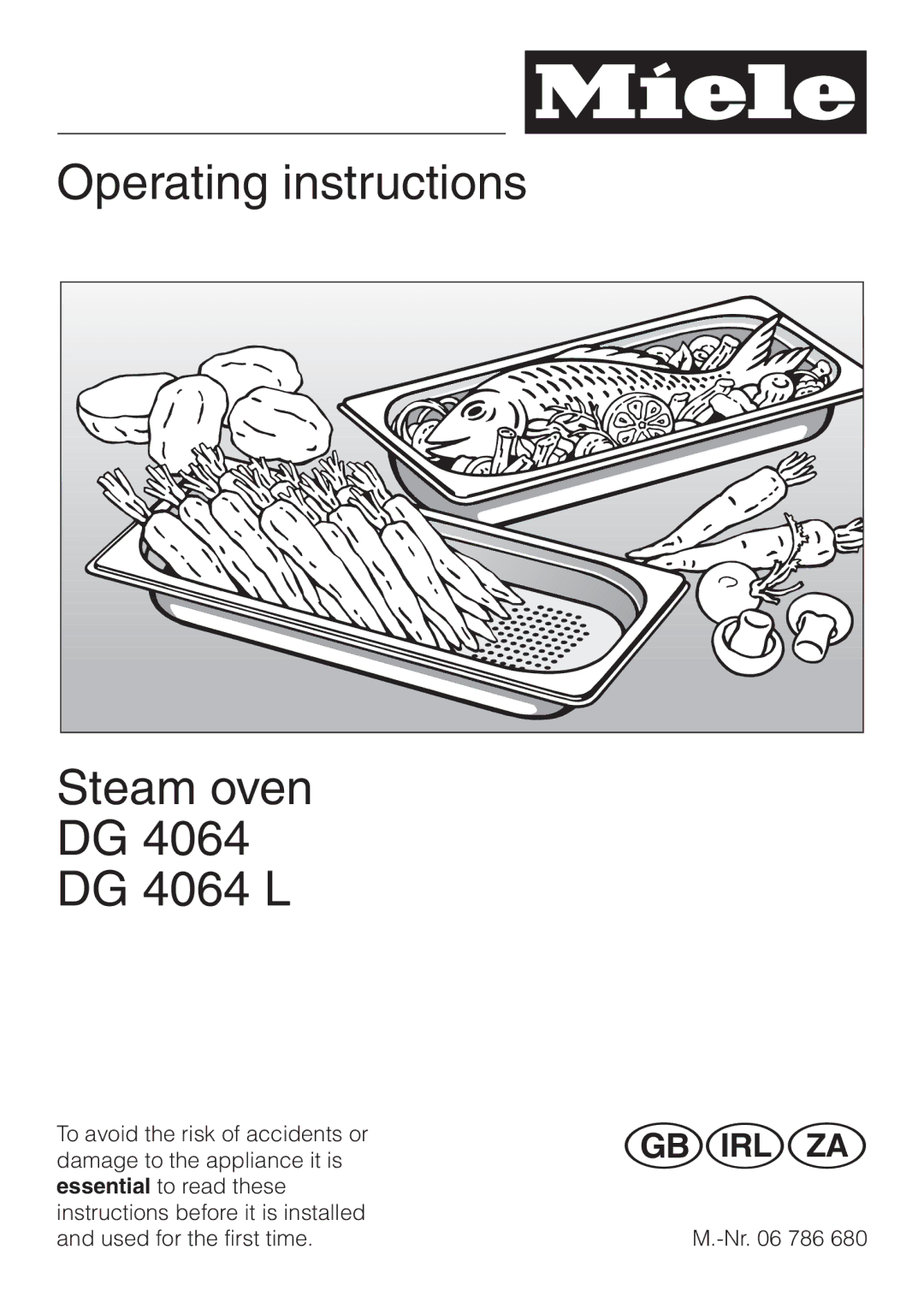 Miele manual Operating instructions Steam oven DG 4064 L 