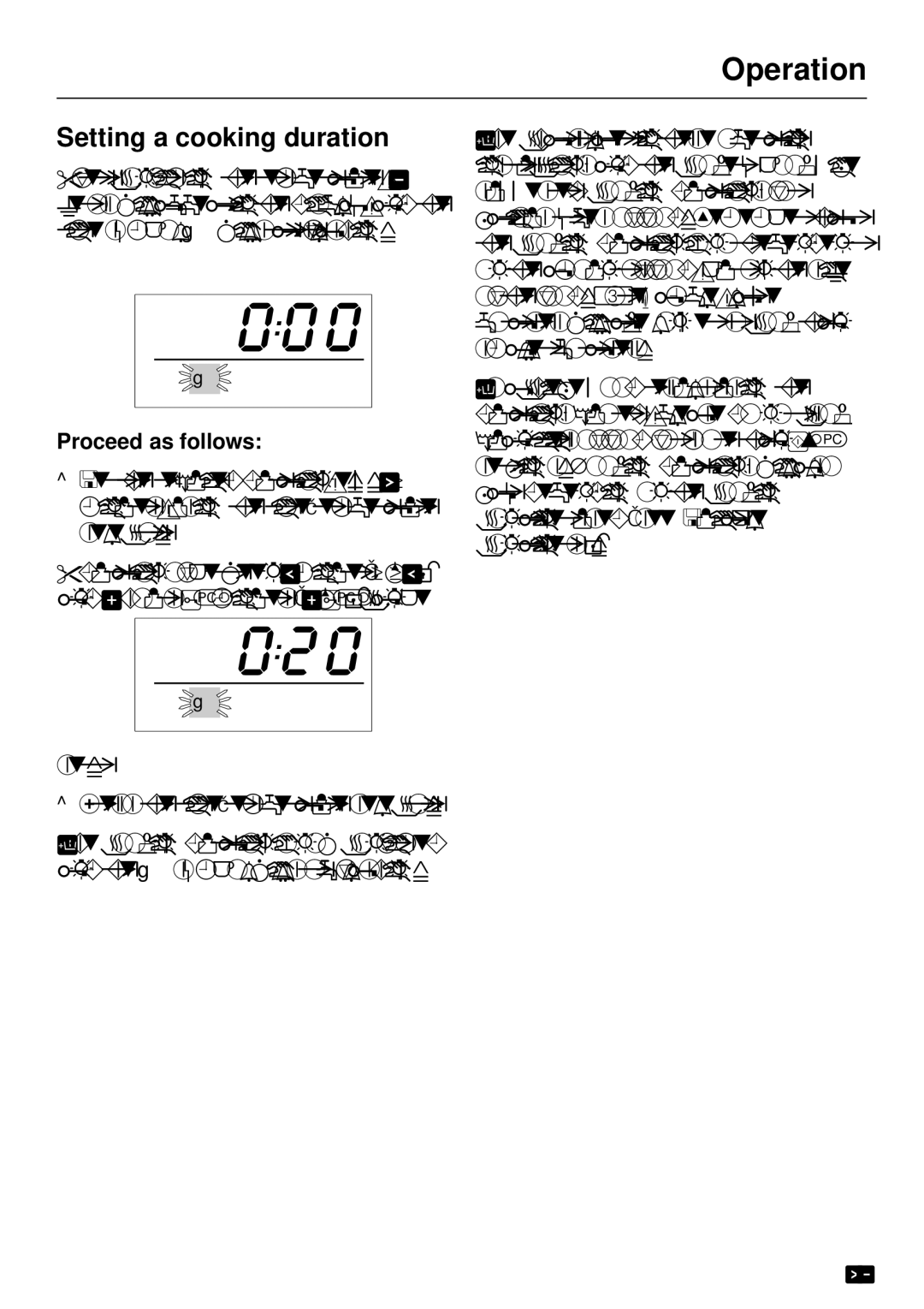 Miele DG 2561, DG2661, DG 2651, DG 2551, DG 2351 installation instructions Setting a cooking duration, Proceed as follows 