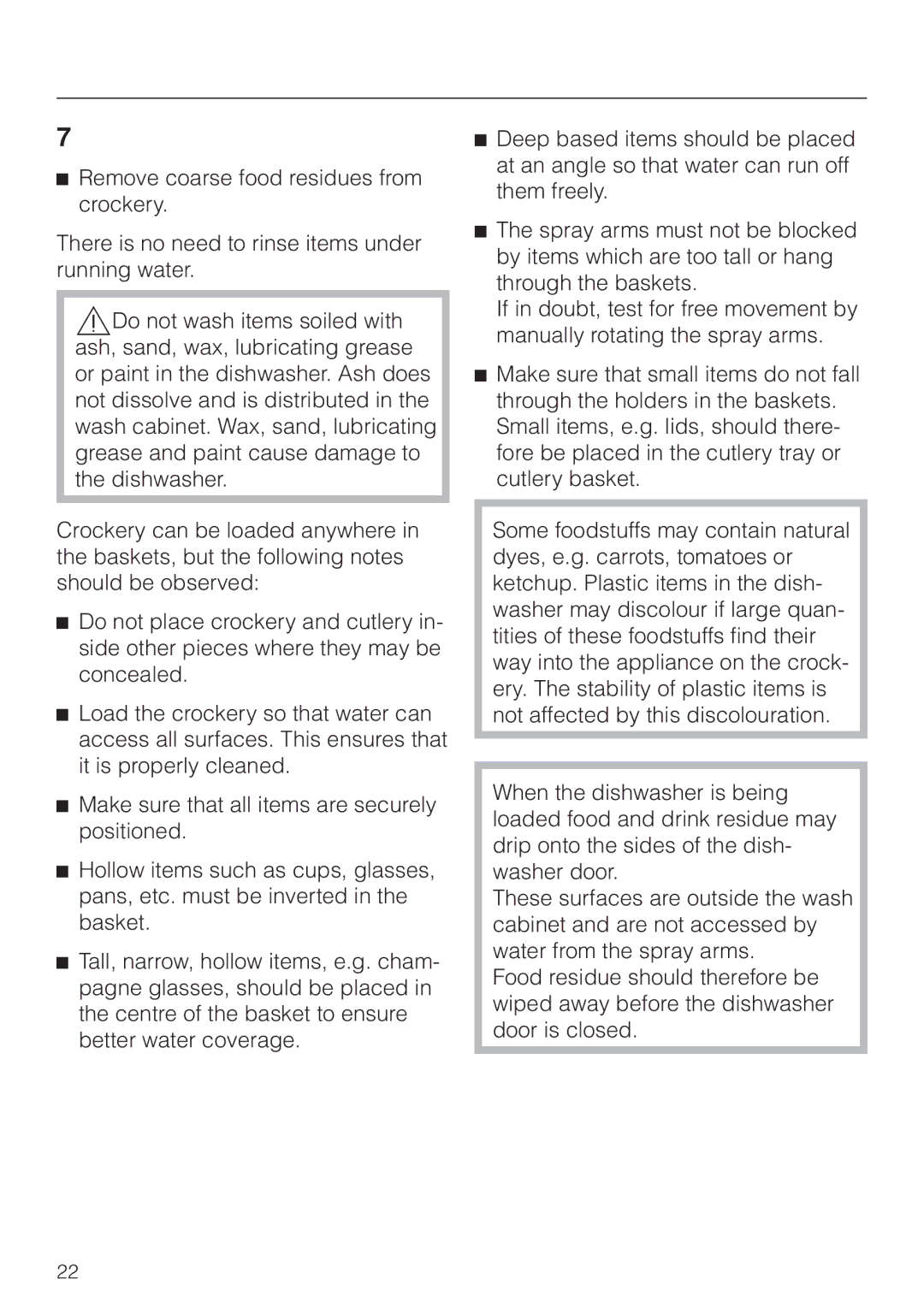 Miele dishwashers installation instructions Loading the dishwasher 