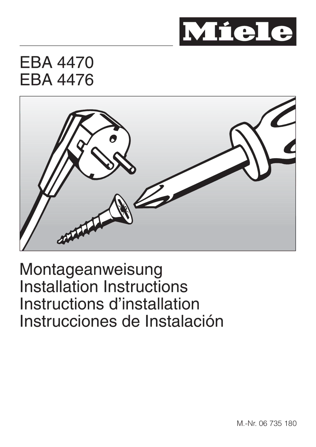 Miele EBA 4470, EBA 4476 installation instructions Nr 735 