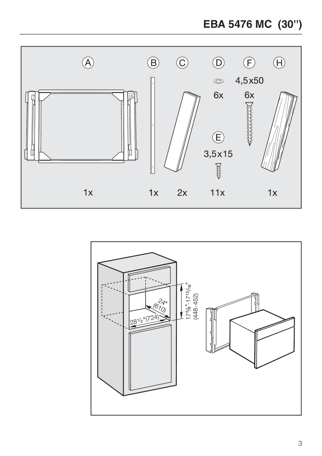 Miele EBA 5470 MC installation instructions EBA 5476 MC 