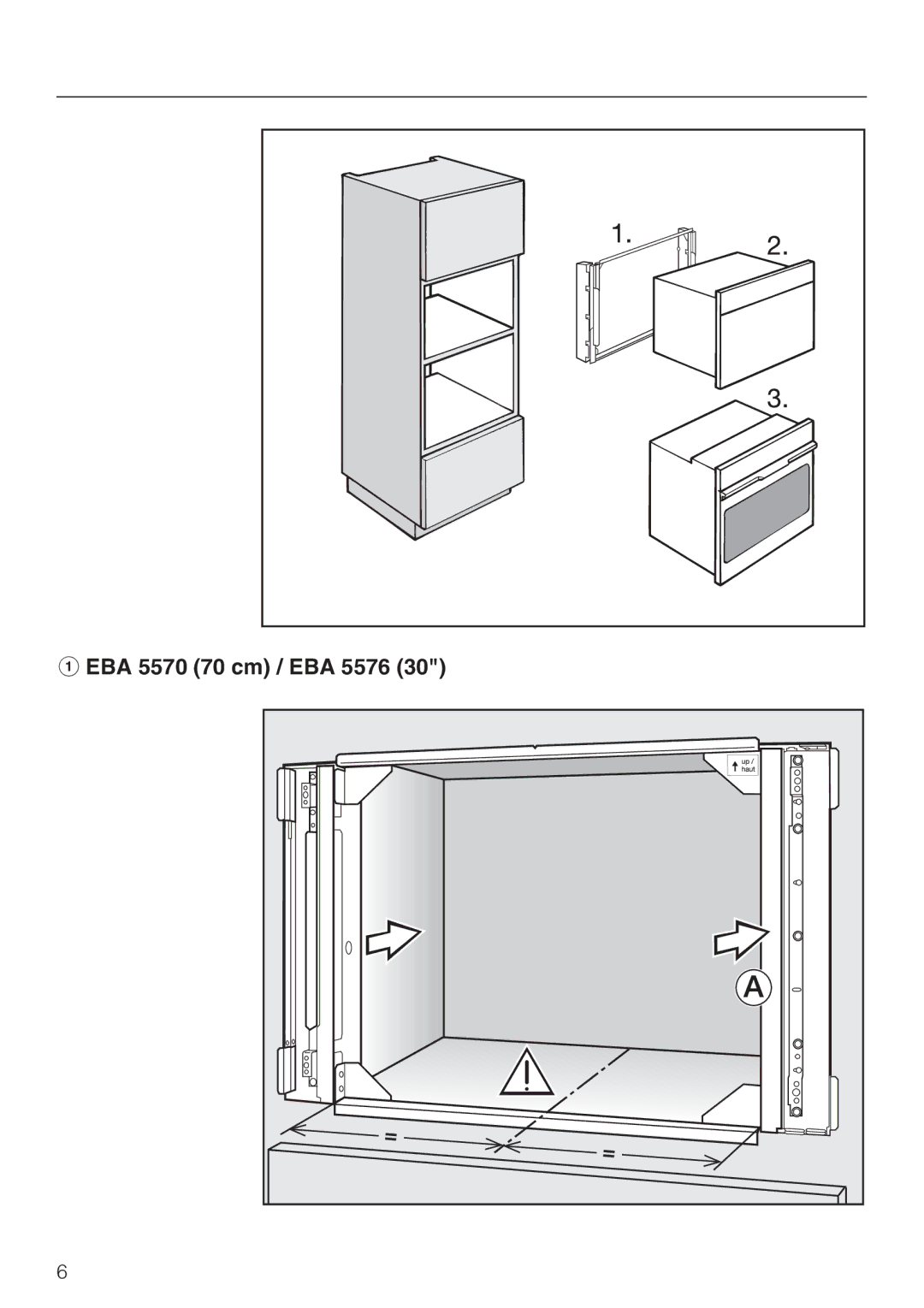 Miele installation instructions EBA 5570 70 cm / EBA 5576 