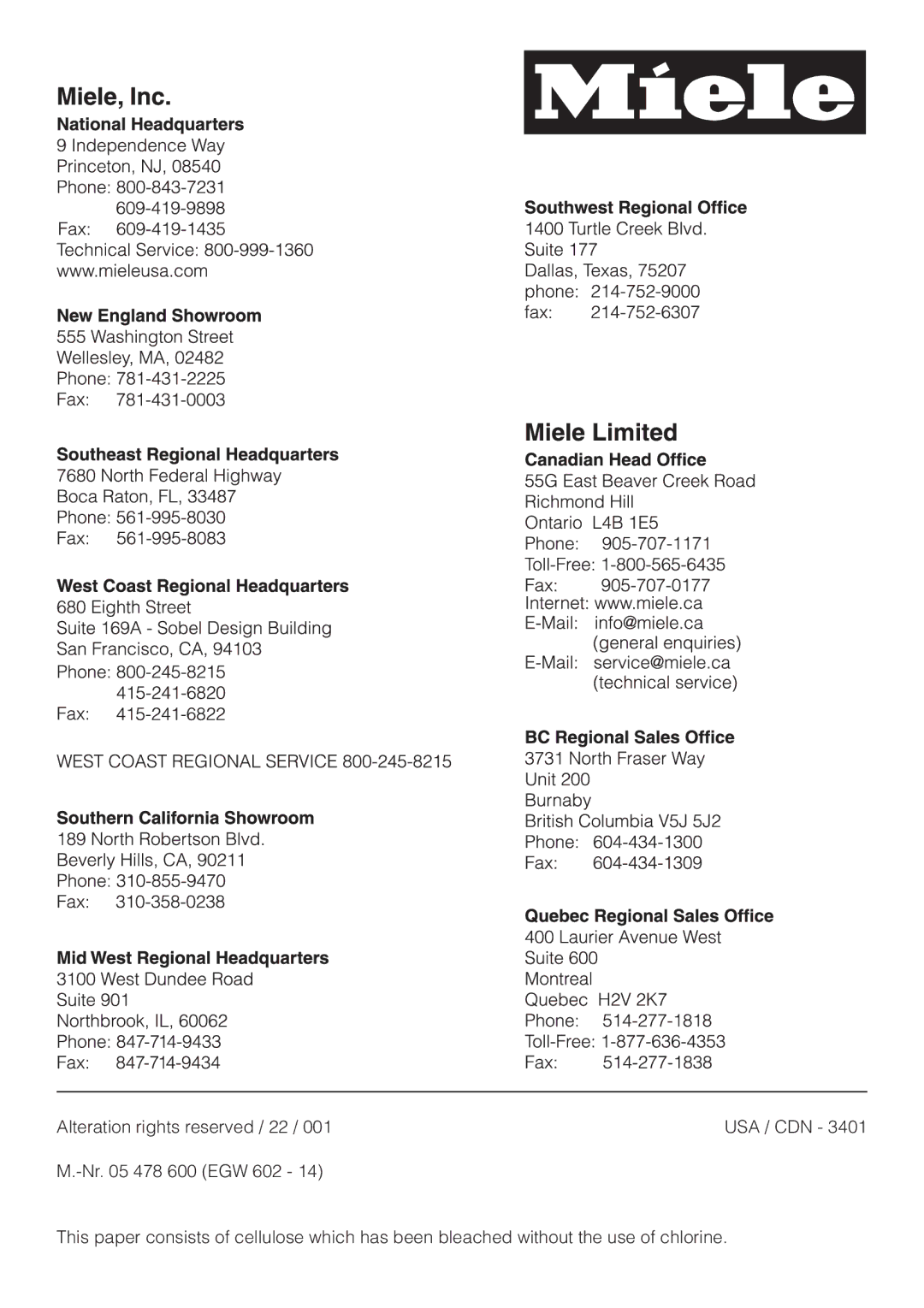 Miele EGW602-14 installation instructions 