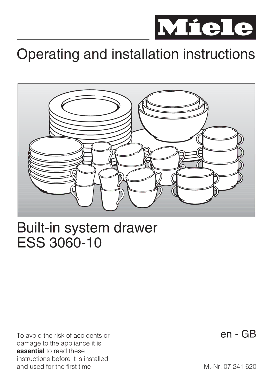 Miele ESS 3060-10 installation instructions En GB 