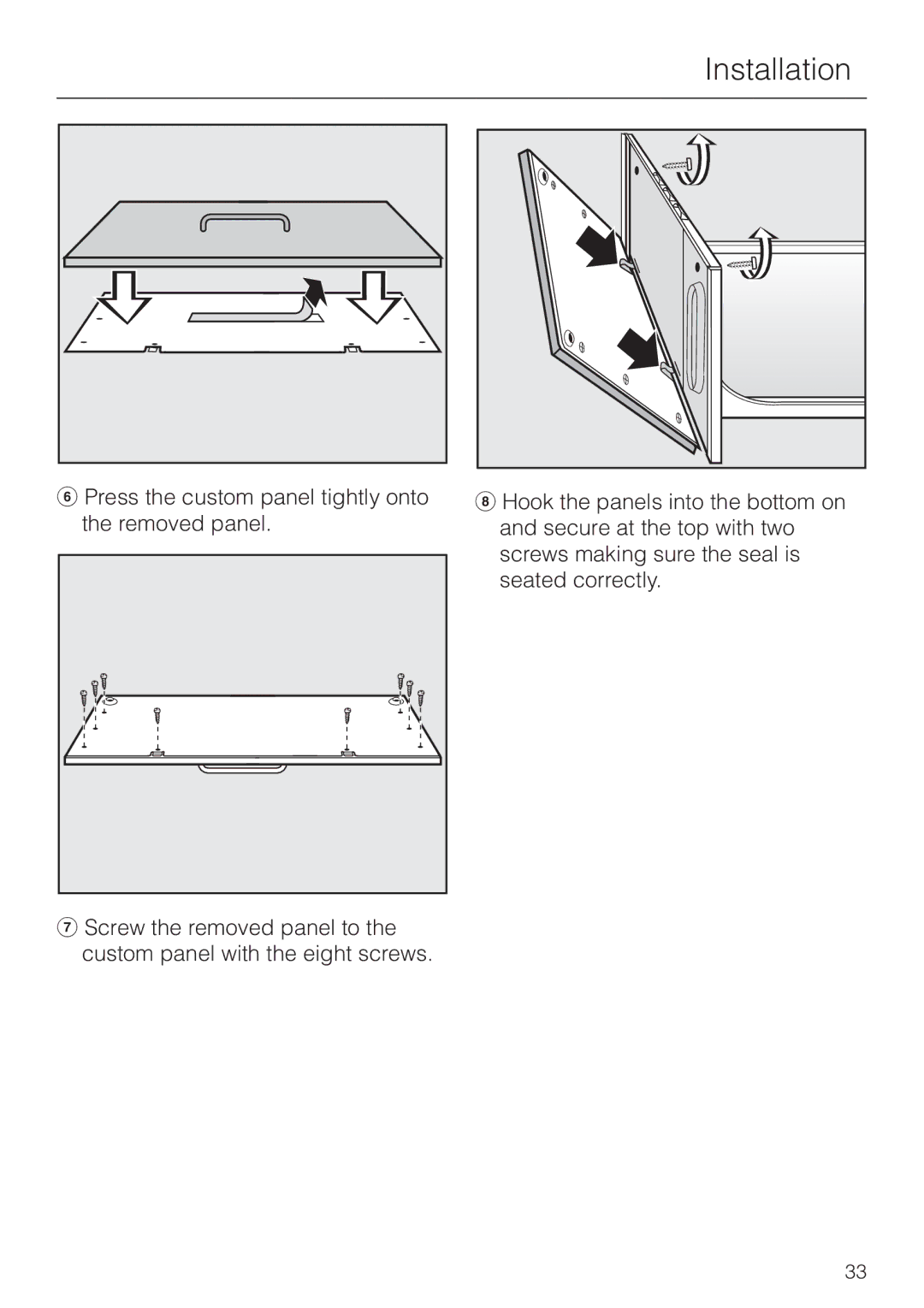 Miele ESW 47XX, ESW 48XX EN_CA installation instructions Installation 