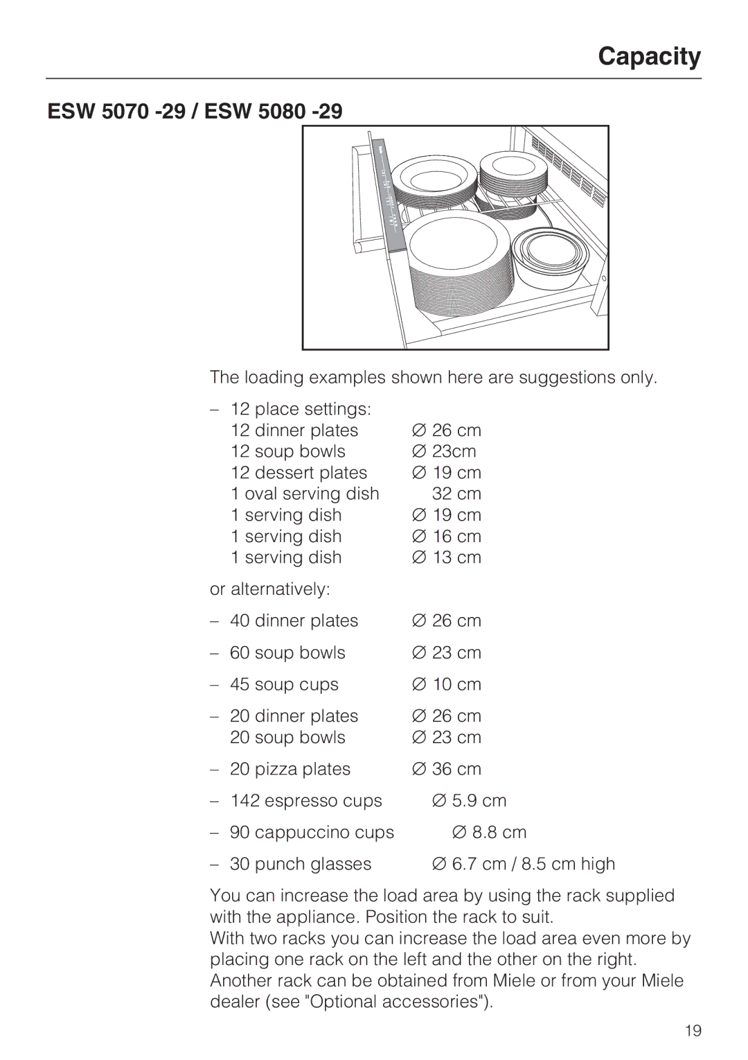 Miele ESW 5088-14, ESW 50X0-14, ESW 50X0-29 installation instructions ESW 5070 -29 / ESW 5080 