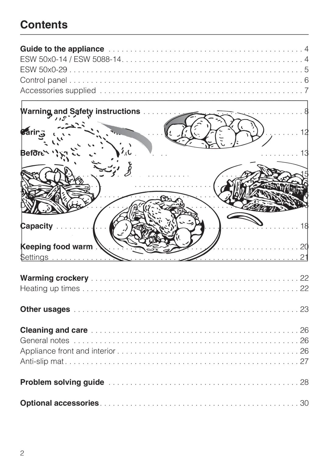 Miele ESW 50X0-29, ESW 50X0-14, ESW 5088-14 installation instructions Contents 