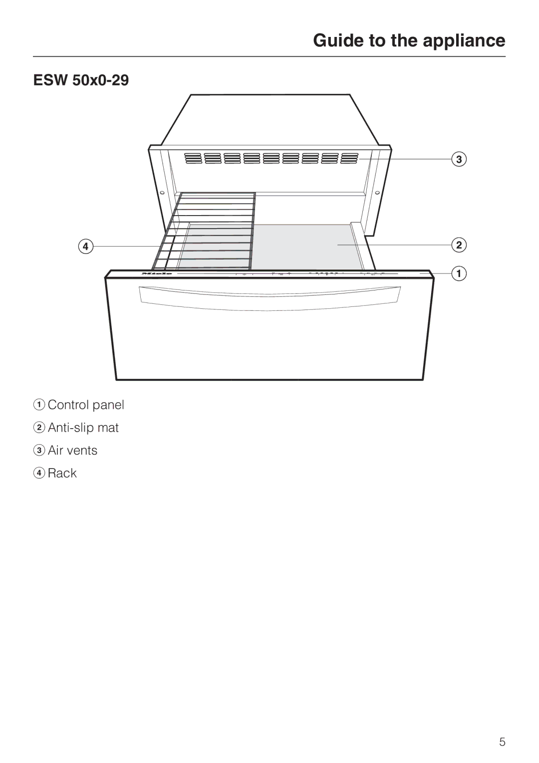 Miele ESW 50X0-29, ESW 50X0-14, ESW 5088-14 installation instructions Esw 