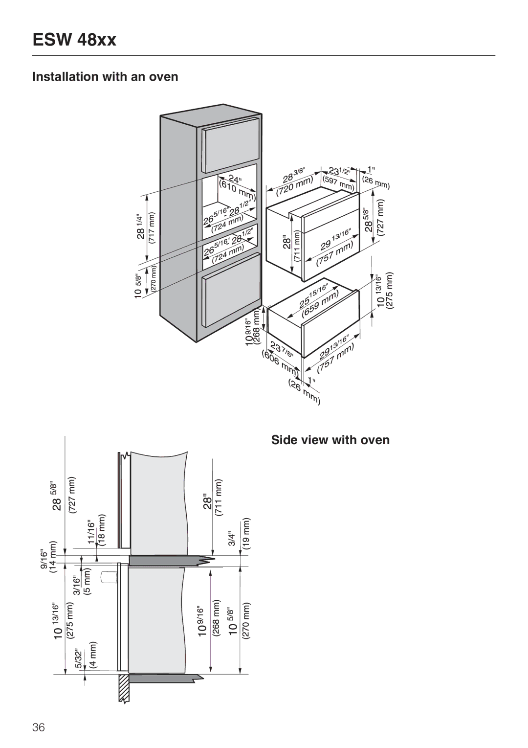 Miele ESW48XX, ESW 408X-14 installation instructions Esw 