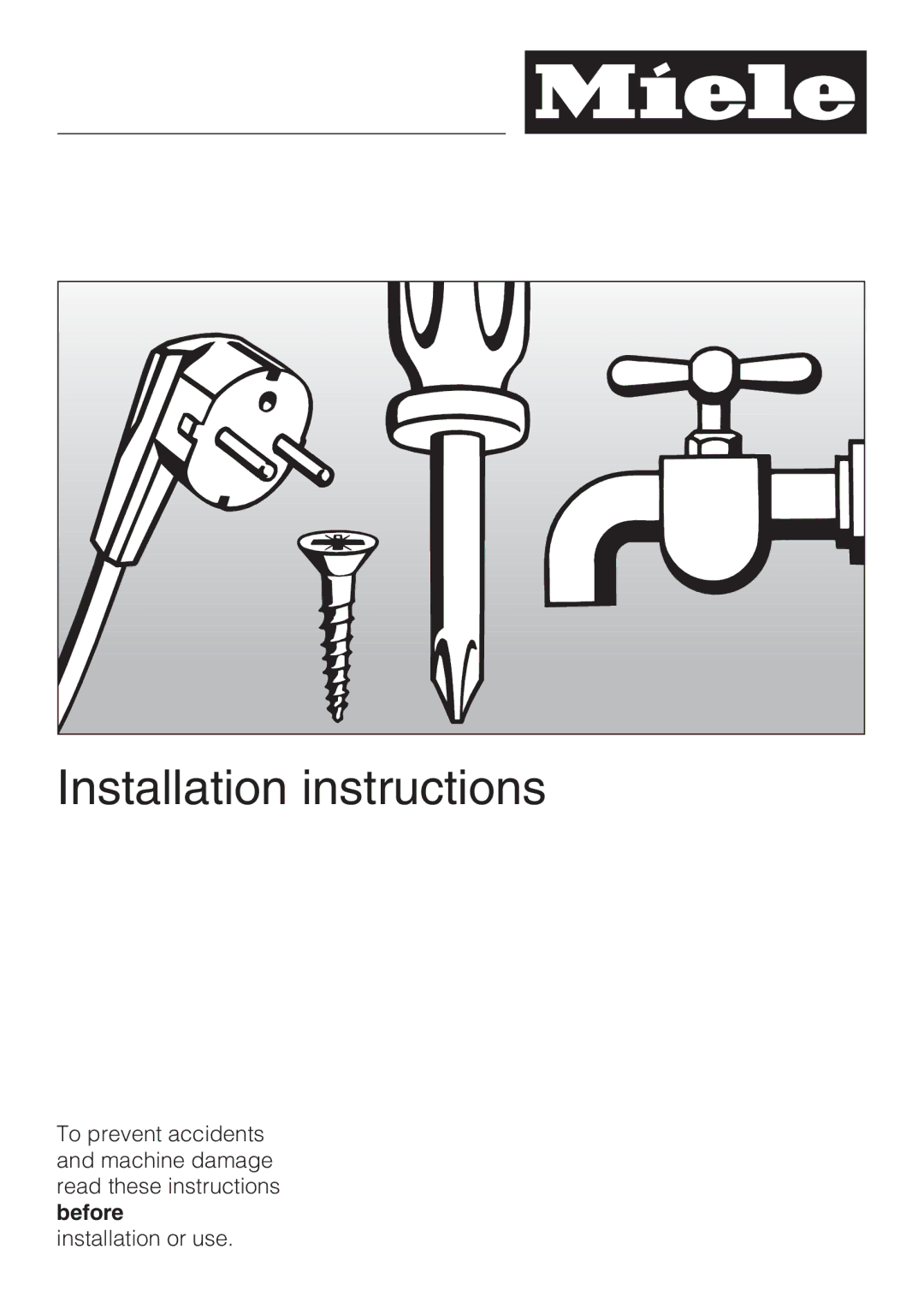 Miele F1471SF installation instructions Installation instructions 