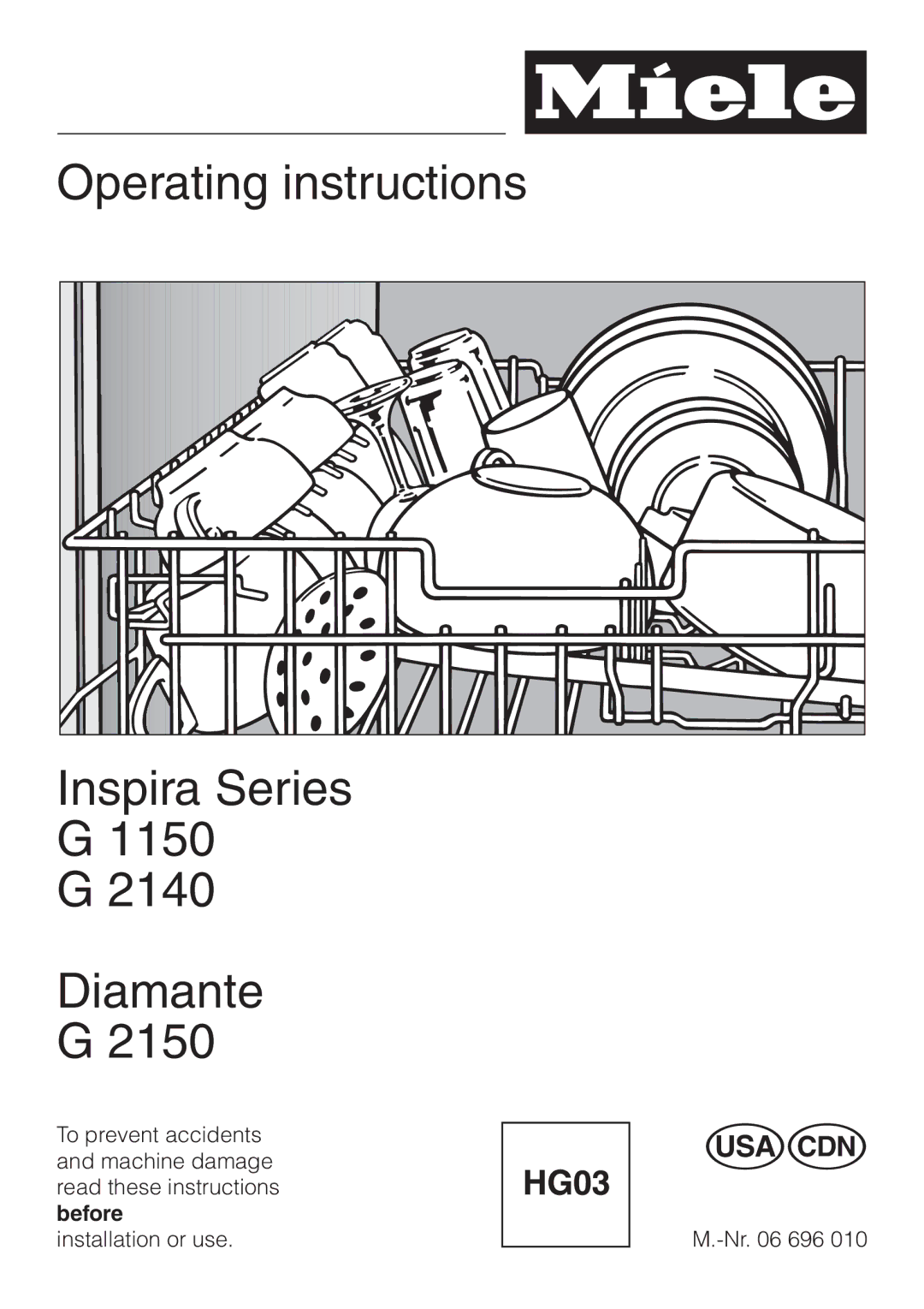 Miele G 2150, G 1150 operating instructions 