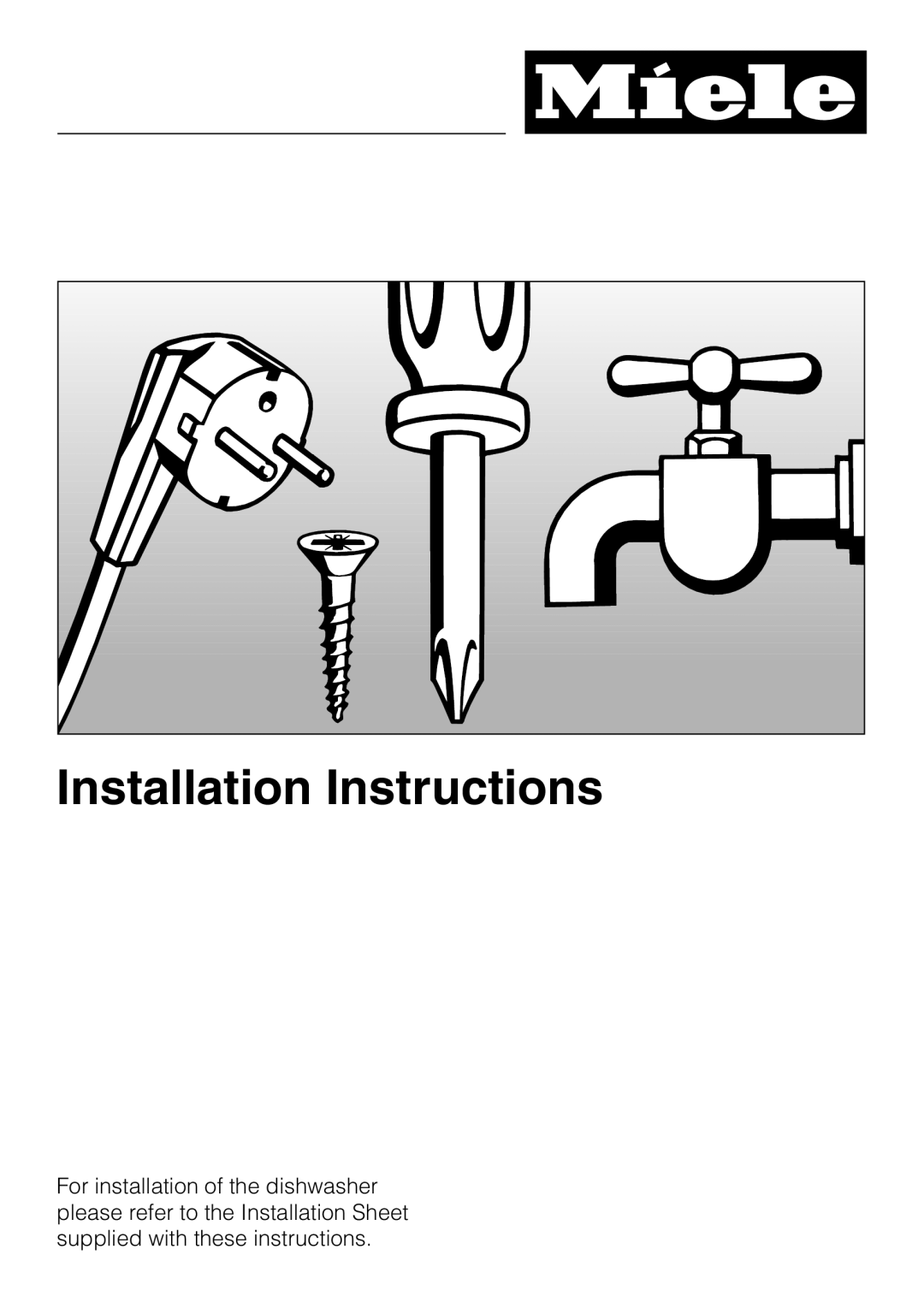 Miele G 2120 manual Installation Instructions 