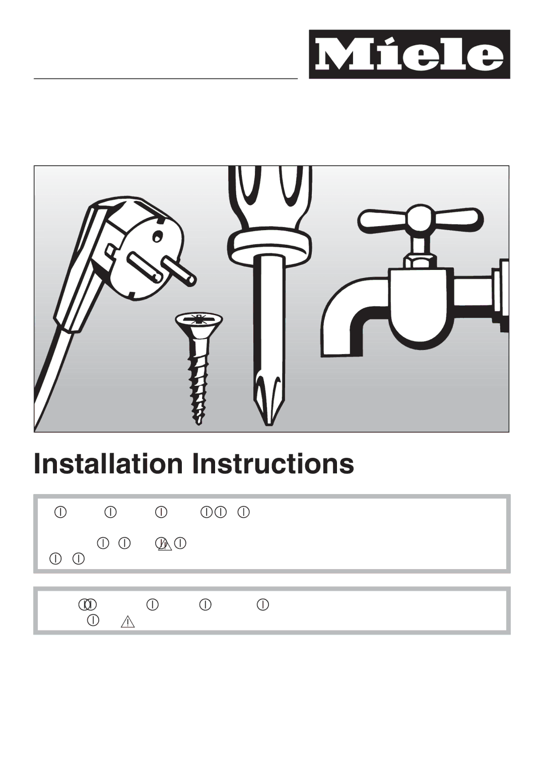 Miele G 2143 manual Installation Instructions 