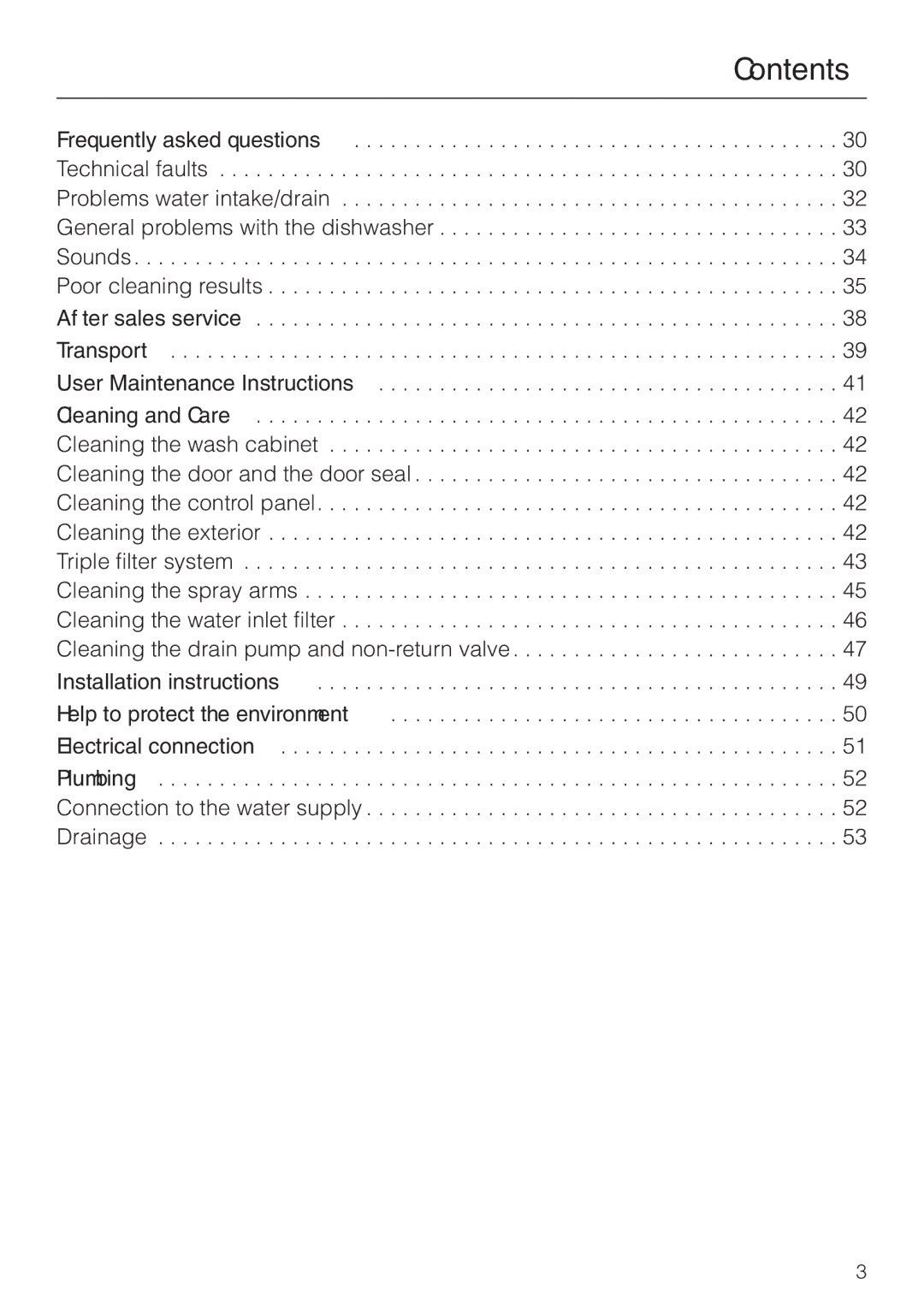 Miele G 2180, G 2170 operating instructions Contents 